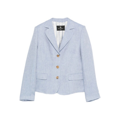 Etro V-neck Linen Blazer