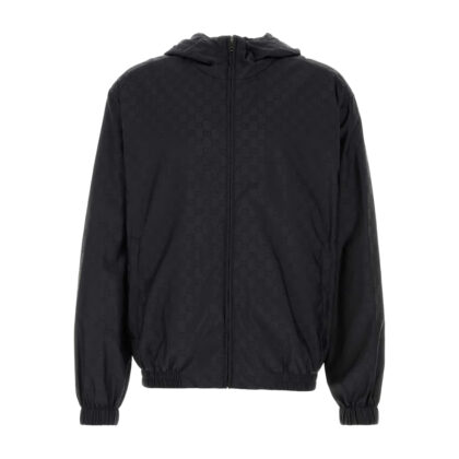 Gucci Gg Embroidered Hooded Jacket