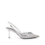 Prada 75mm Triangle-logo Slingback Pumps