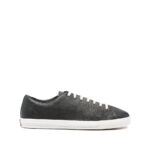 Prada Aged-effect Lace-up Low-top Sneakers