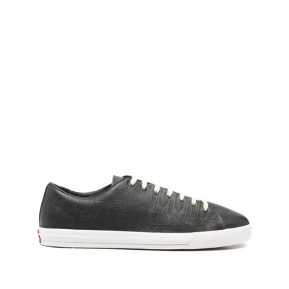 Prada Aged-effect Lace-up Low-top Sneakers