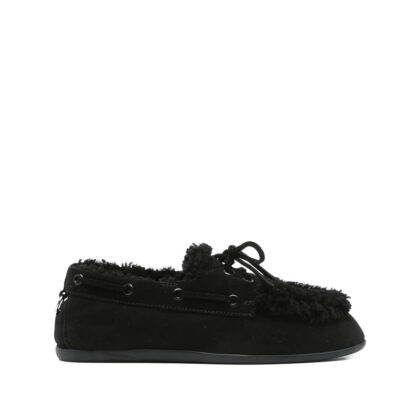 3juin Boat-lace Shearling-trimmed Loafers