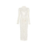 Alaïa Stud-embellished Draped Maxi Dress