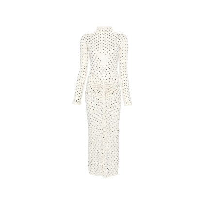 Alaïa Stud-embellished Draped Maxi Dress