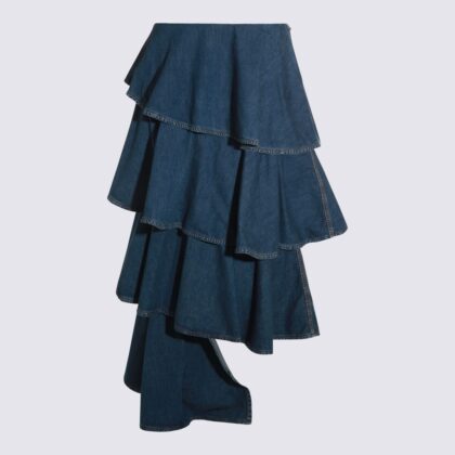 Alaia Blue Cotton Skirt