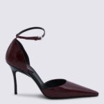 Alaia Bordeaux Leather Dorsay 90 Pumps