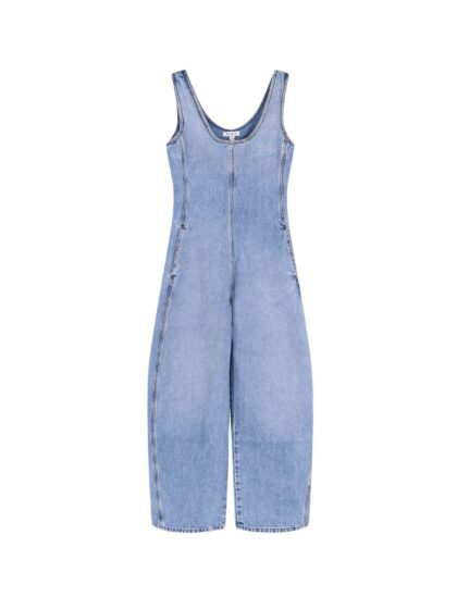 Alaia Round Denim Jumpsuit