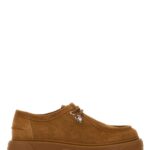 Alexander McQueen Camel Suede Lace-up Shoes