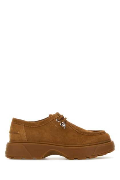 Alexander McQueen Camel Suede Lace-up Shoes