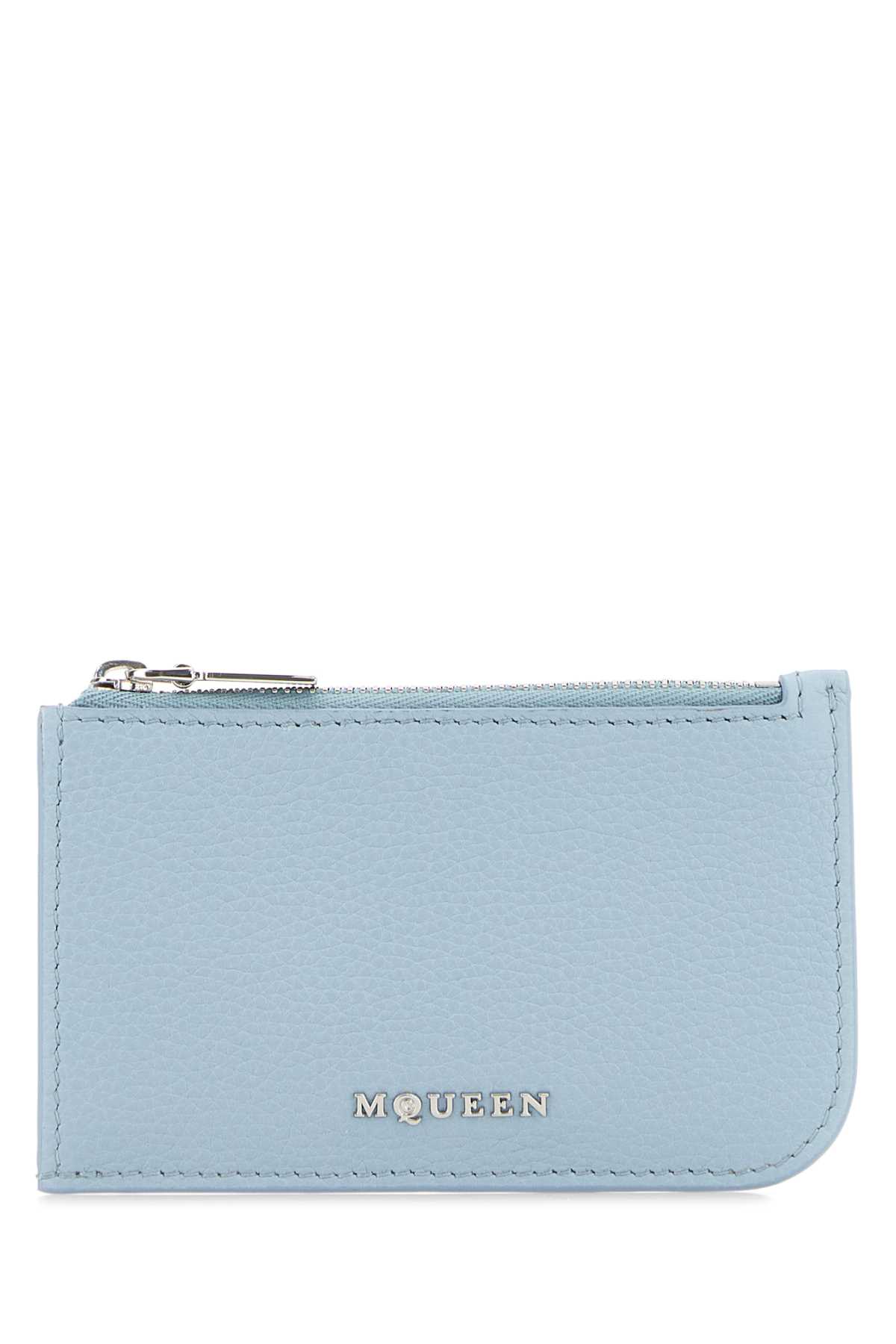 Alexander McQueen Light Blue Leather Card Holder