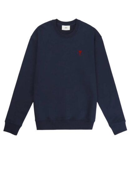 Ami Alexandre Mattiussi Cotton Sweatshirt With Iconic Embroidery