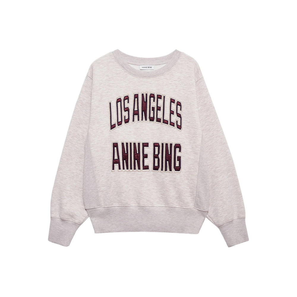 Anine Bing Harry Long-sleeve Cropped Sweatshirt