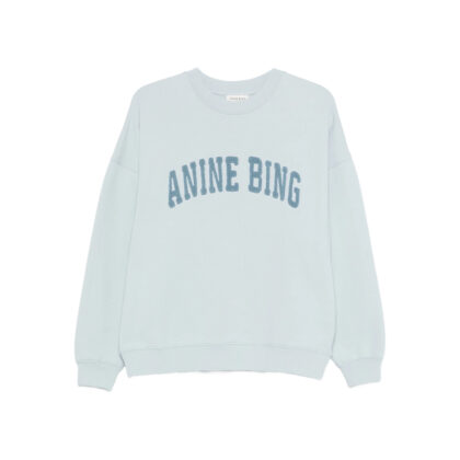 Anine Bing Miles Logo Blue Sweatshirt