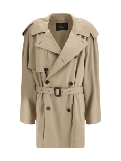 Balenciaga Belted Double-breasted Trench Coat