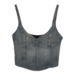 Balenciaga Denim Bustier Top