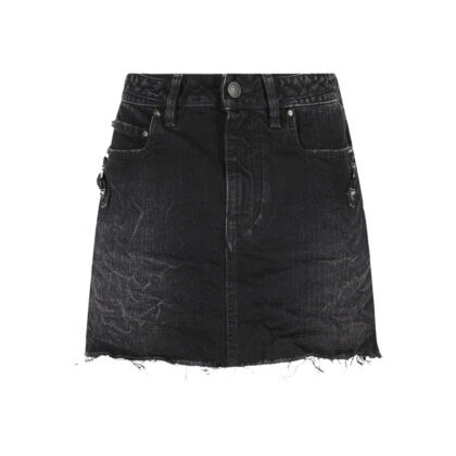 Balenciaga Frayed Denim Skirt