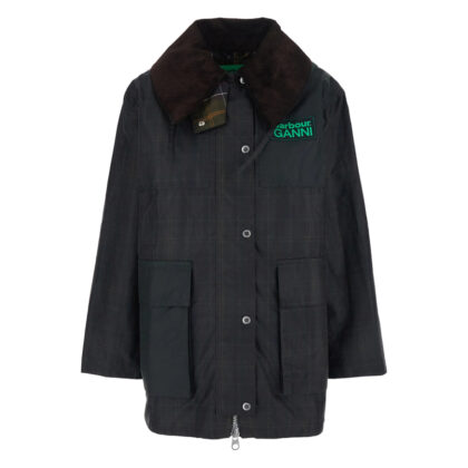 Barbour X Ganni Check Duffle Coat