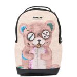 Barrow Beige Backpack For Kids With Bear