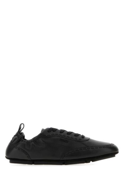 Black Leather Fendi Fit Sneakers