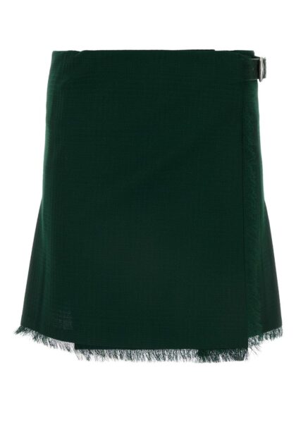 Burberry Pleated Fringed-edge Mini Skirt