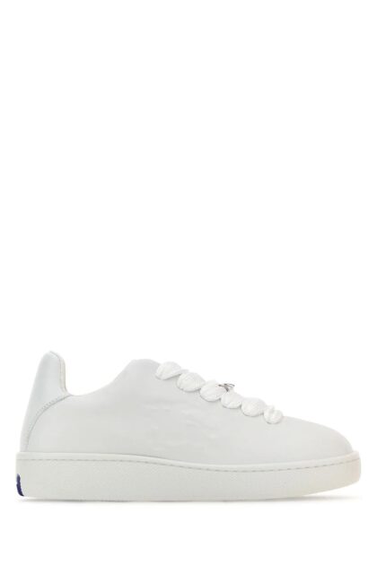 Burberry White Leather Box Sneakers