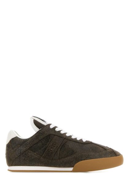 Chloé Brown Leather Chloã Kick Sneakers