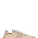 Chloé kick Beige Sneaker With Side Lettering Logo And Elasticated Details In Fabric Woman