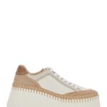 Chloé nama Beige Sneaker With Wedge And Stitching Details In Fabric Woman