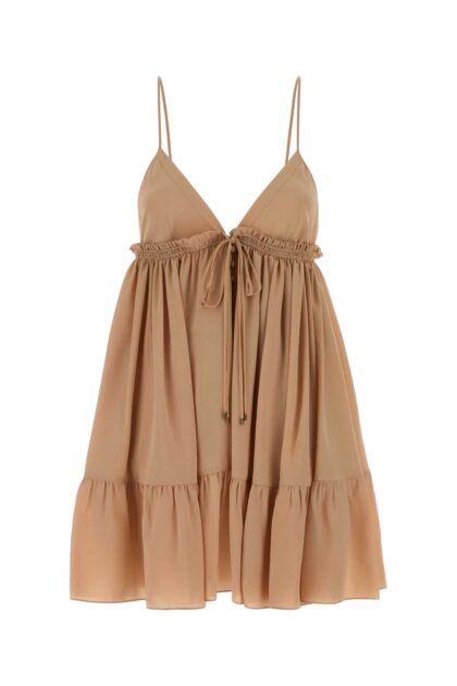 Chloé Peach Silk Mini Dress