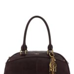 Chloé Plum Leather Bowling Handbag