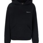 Coperni Black Sweatshirt With Logo Lettering And Front Kangaroo Pocket In Cotton Woman