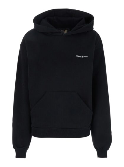 Coperni Black Sweatshirt With Logo Lettering And Front Kangaroo Pocket In Cotton Woman