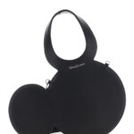 Coperni mickey Black Crossbody Bag With Adjustable And Removable Shoulder Strap And Logo Lettering On The Front In Leather Woman