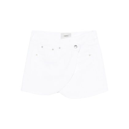 Coperni Studded Overlap Mini Skirt