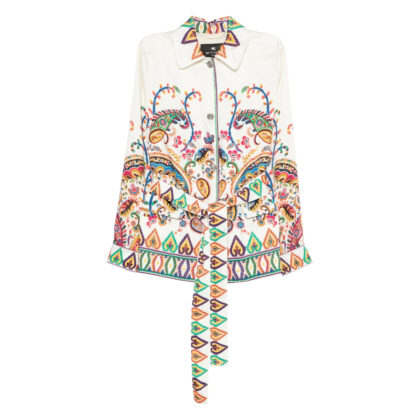 Etro Paisley-print Belted Jacket