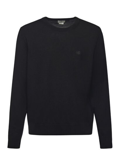 Etro Wool Sweater With Embroidered Monogram