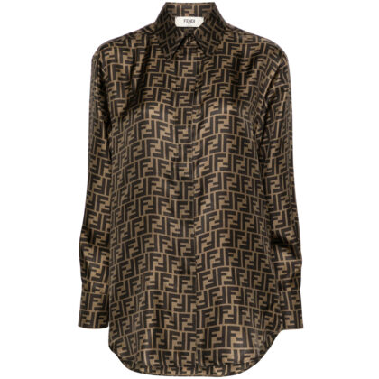 Fendi FF-logo Print Silk Shirt
