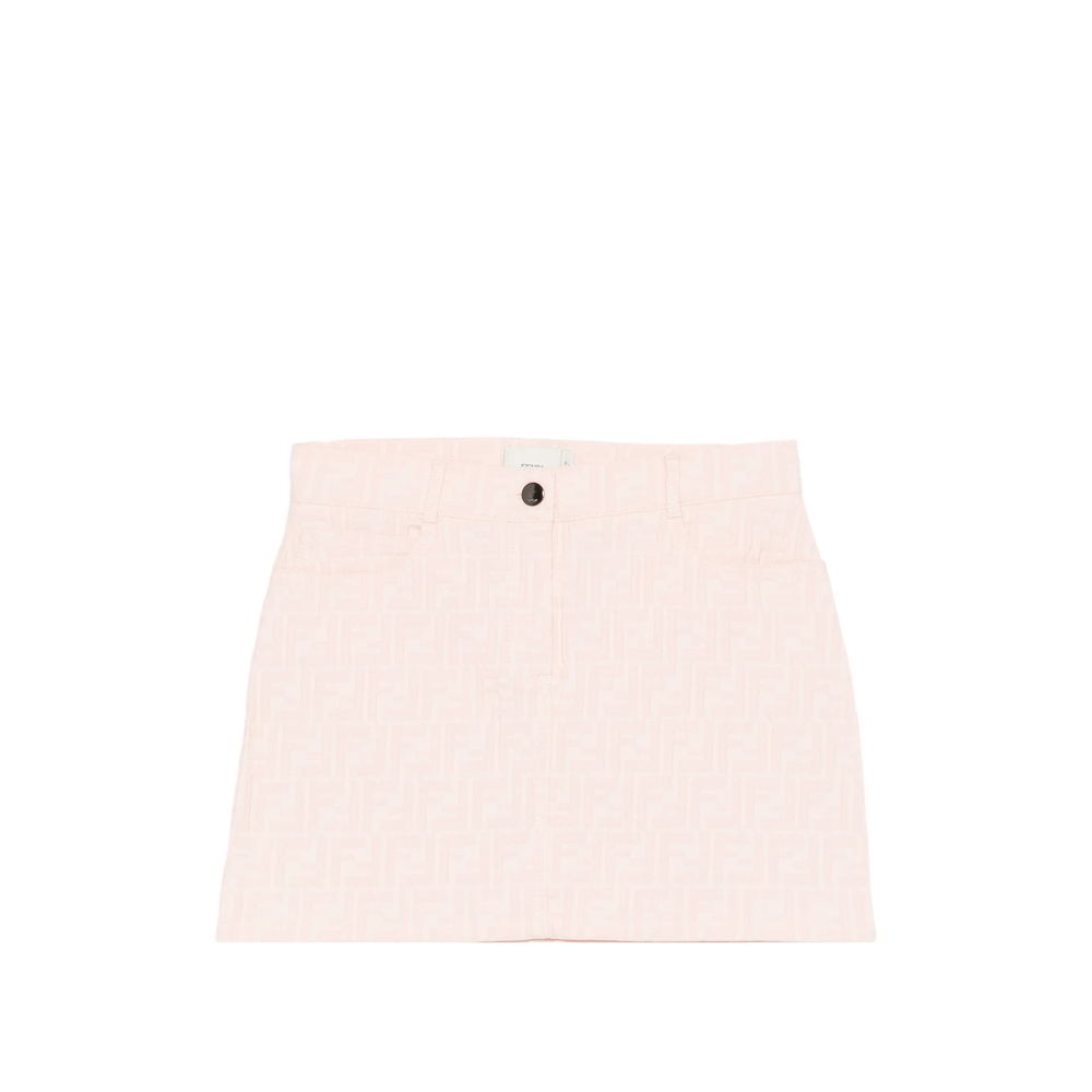 Fendi Logo-pattern Button-fastening Skirt