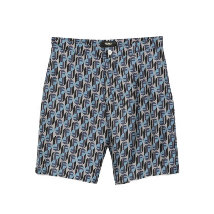 Fendi Monogram-print Silk Shorts