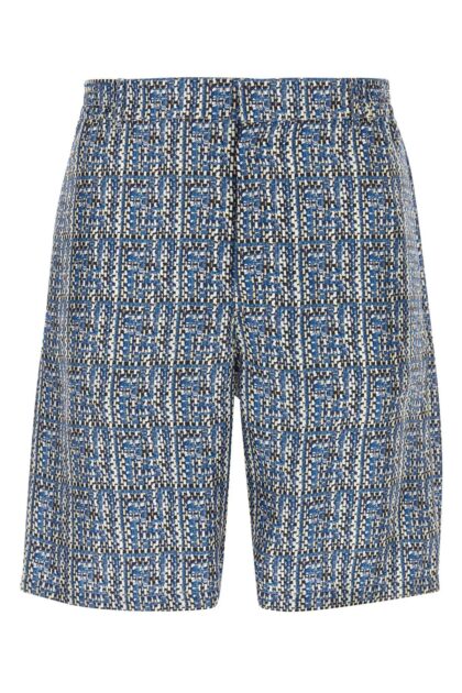 Fendi Printed Silk Bermuda Shorts