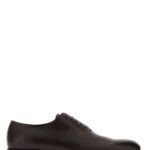 Ferragamo Dark Brown Leather Amber Lace-up Shoes