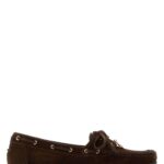 Ferragamo Dark Brown Suede Flippy Loafers