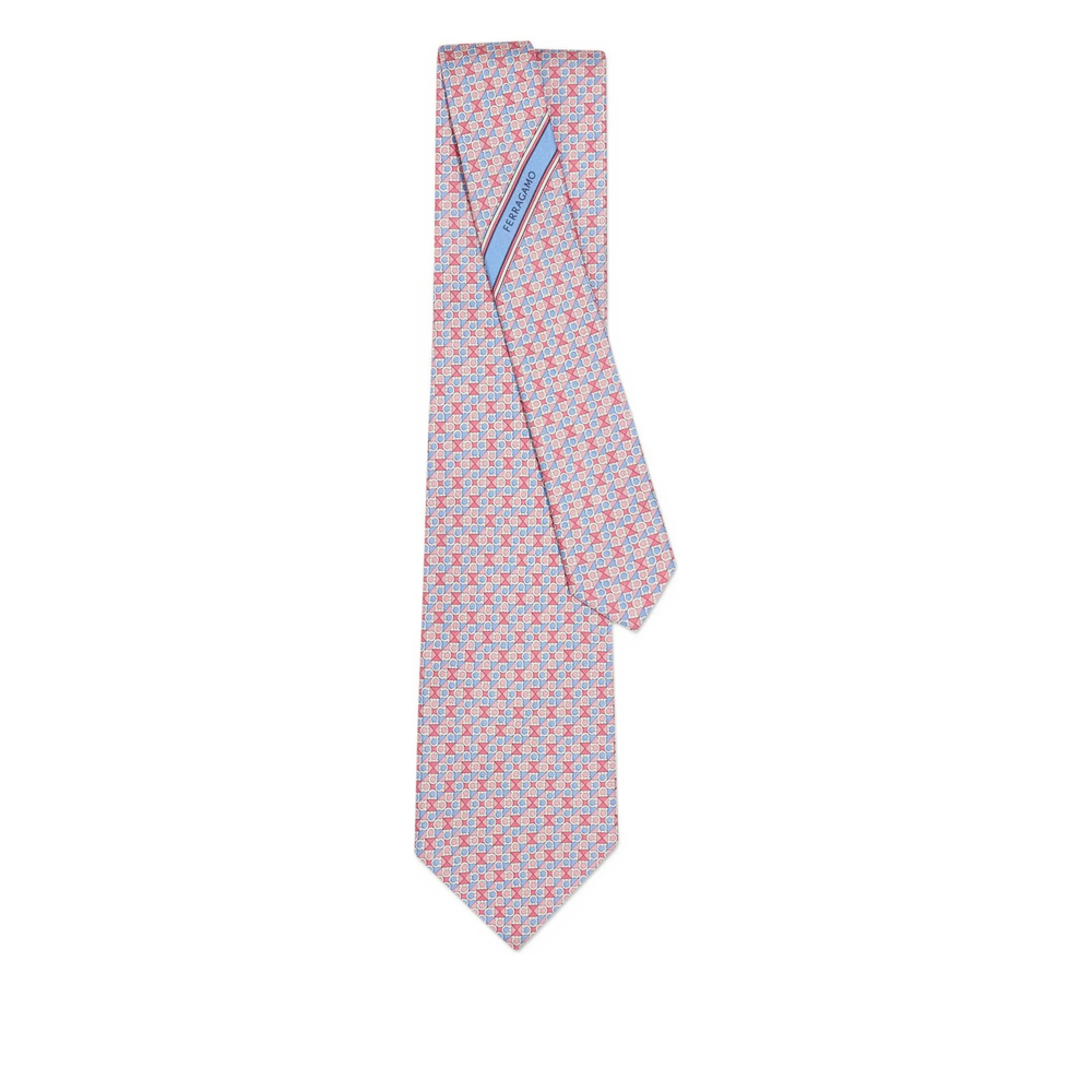 Ferragamo Graphic-print Silk Tie