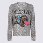 Ganni Leopard Wool Knitwear