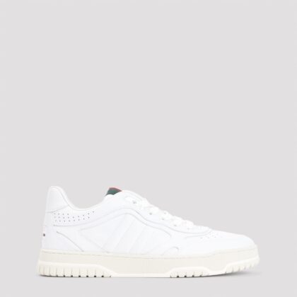 Gucci White Leather Re-web Sneakers
