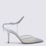 Jimmy Choo White And Crystal Pumps