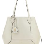Jimmy Choo White Leather Diamond Shopping Bag