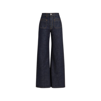 Khaite Delmonico Patch Pocket Wide-leg Jeans