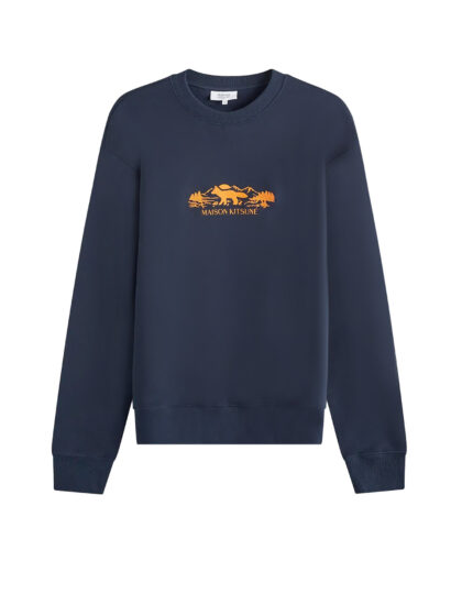 Maison Kitsuné Cotton Sweatshirt With Embroidered Logo On The Front