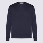 Malo Dark Blue Cotton Knitwear